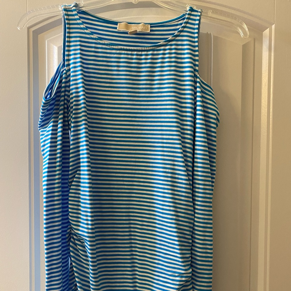 Michael Kors cold shoulder long sleeve top
